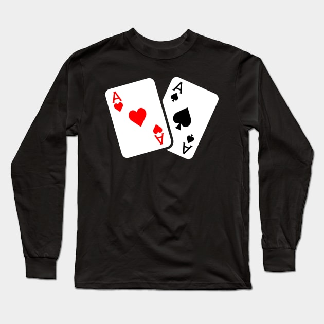 Playing Cards - Ace Long Sleeve T-Shirt by Bohnenkern